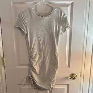 PINK Victoria's Secret Gray Ruched Dress